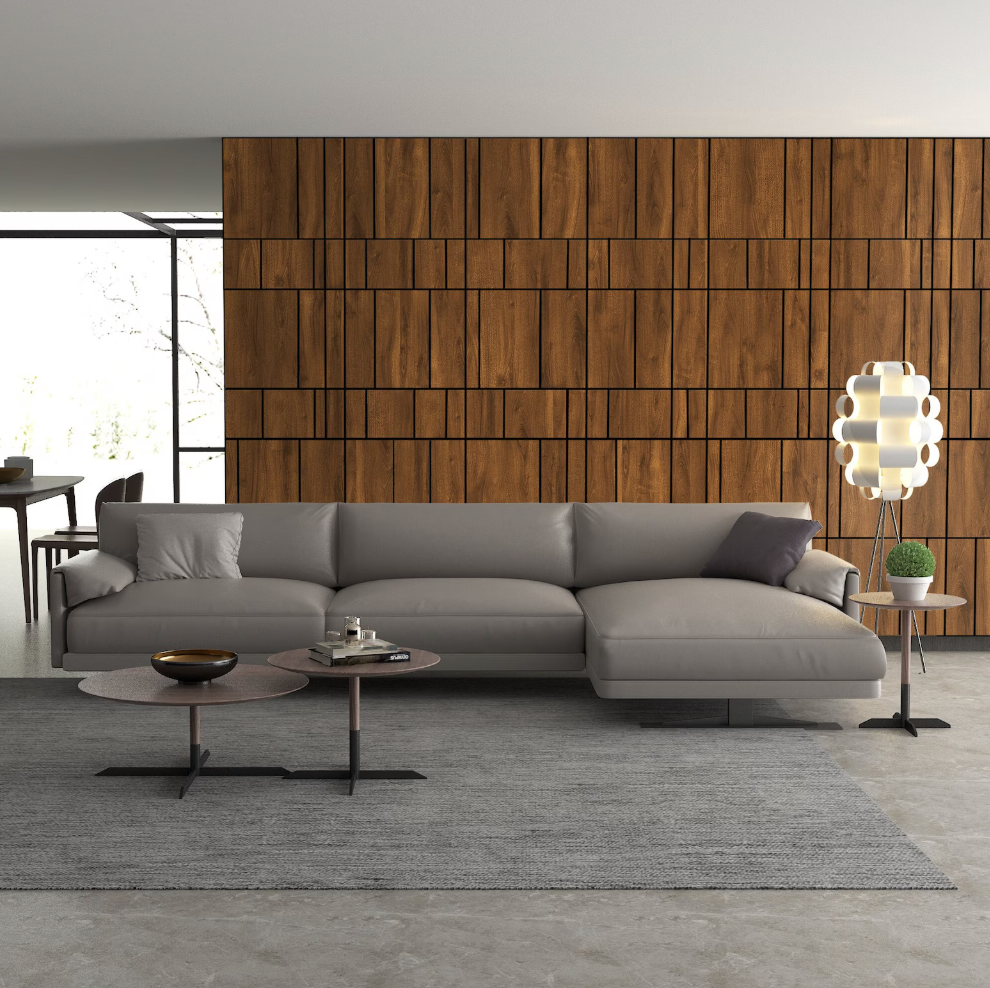 Pannelli decorativi in legno 3d, pannelli da parete 3D, facile installazione Dim Gray Pannelli traforati