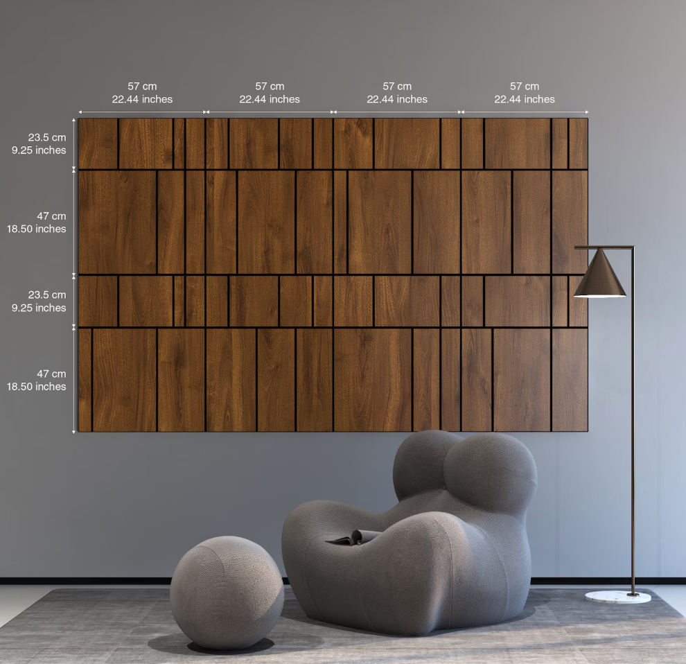 Pannelli decorativi in legno 3d, pannelli da parete 3D, facile installazione Dim Gray Pannelli traforati