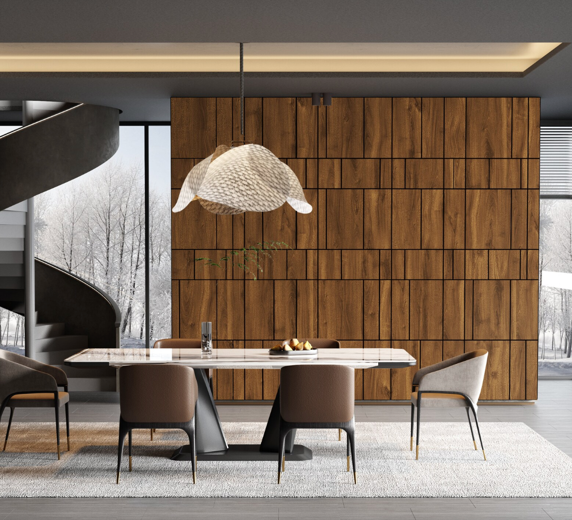 Pannelli decorativi in legno 3d, pannelli da parete 3D, facile installazione Dark Olive Green Pannelli traforati