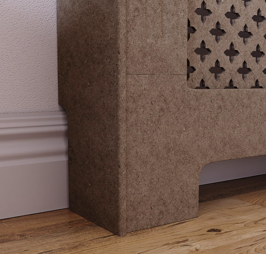 copritermosifone in mdf da verniciare medio Copertura non finita Tradizionale Non Verniciata MDF copriradiatore Dim Gray Pannelli traforati