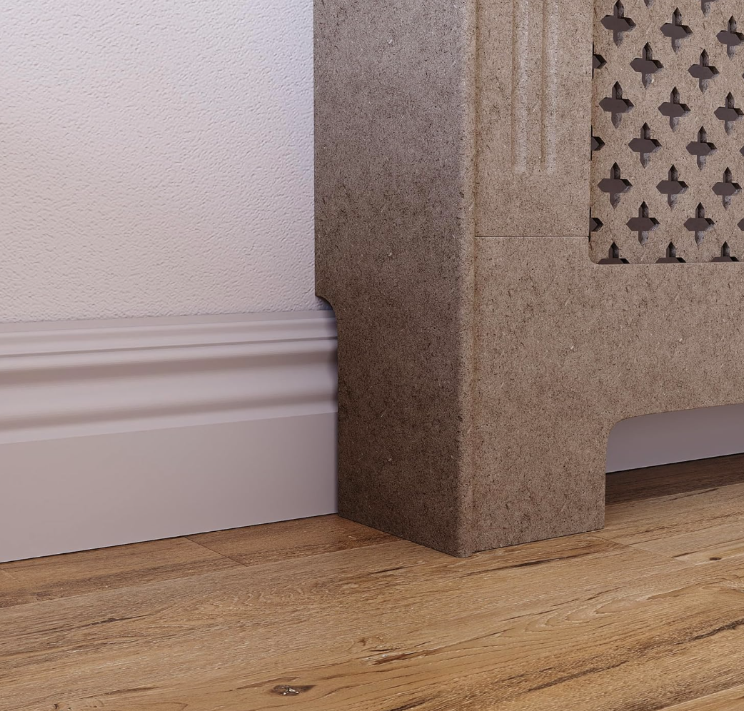 copritermosifone in mdf da verniciare grande Copertura non finita Tradizionale Non Verniciata MDF copriradiatore Large Dim Gray Pannelli traforati