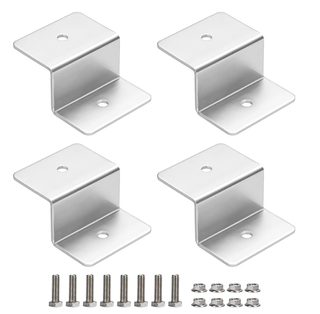 staffe per pannelli traforati per controsoffitto o da parete , Accessori di fissaggio Light Gray Pannelli traforati
