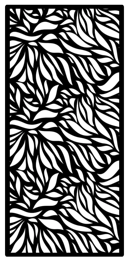 pannello foglie 2 moderno o legno traforato non verniciati interni esterni taglio laser decorazione casa, quadro, fai da te, separè Light Gray Pannelli traforati