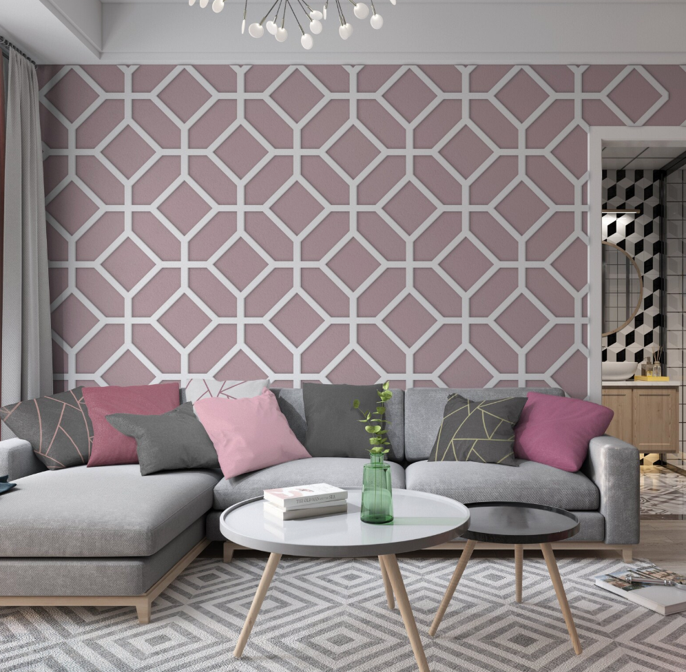 Esagoni Pannelli murali in legno 3D, facili da installare, pannelli tridimensionali, pannelli murali, Panelli 3D, pannelli murali decorativi Light Slate Gray Pannelli traforati