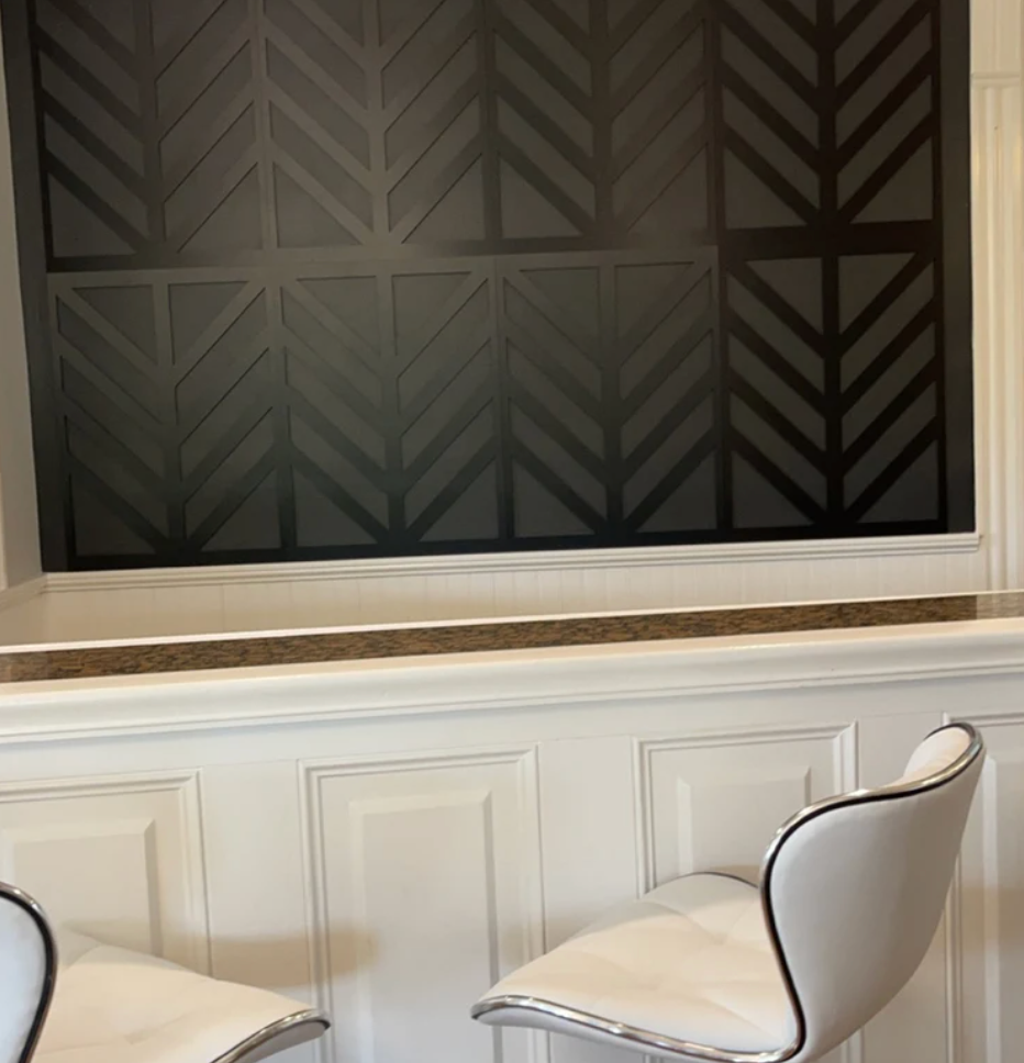 chevron boiserie murale boiserie Pannelli murali in legno 3D, facili da installare, pannelli tridimensionali, pannelli murali, Panelli 3D, pannelli murali decorativi Gray Pannelli traforati