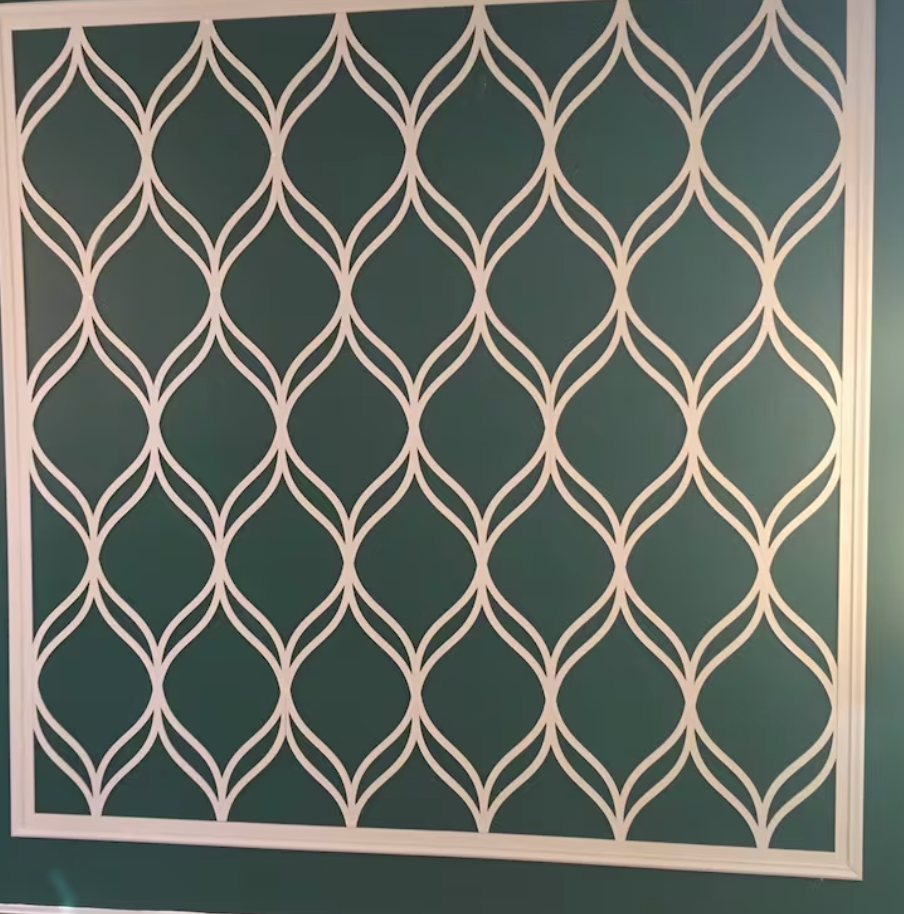 mid century boiserieArchi da parete 3D, parete decorativa tridimensionale, pannelli da parete con design artistico, decorazioni da parete moderne di metà secolo Dark Slate Gray Pannelli traforati