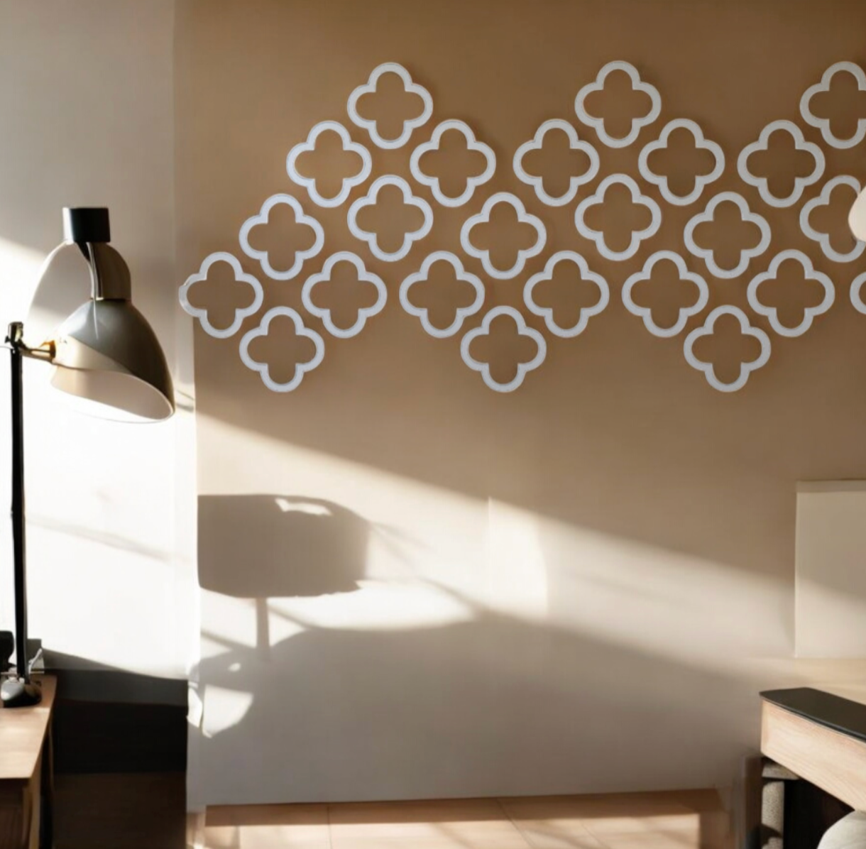 forme marocchine , bordi in legno, pannelli murali decorativi 3D, pannelli murali decorativi Dim Gray Pannelli traforati