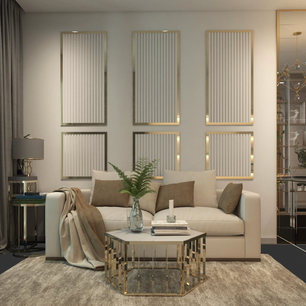 modanatura decorazione murale , bordi in legno, pannelli murali decorativi 3D, pannelli murali decorativi Light Slate Gray Pannelli traforati
