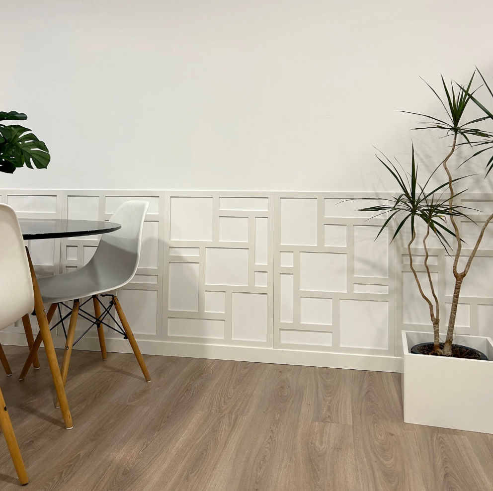 barcellona decorazione murale , bordi in legno, pannelli murali decorativi 3D, pannelli murali decorativi Light Gray Pannelli traforati