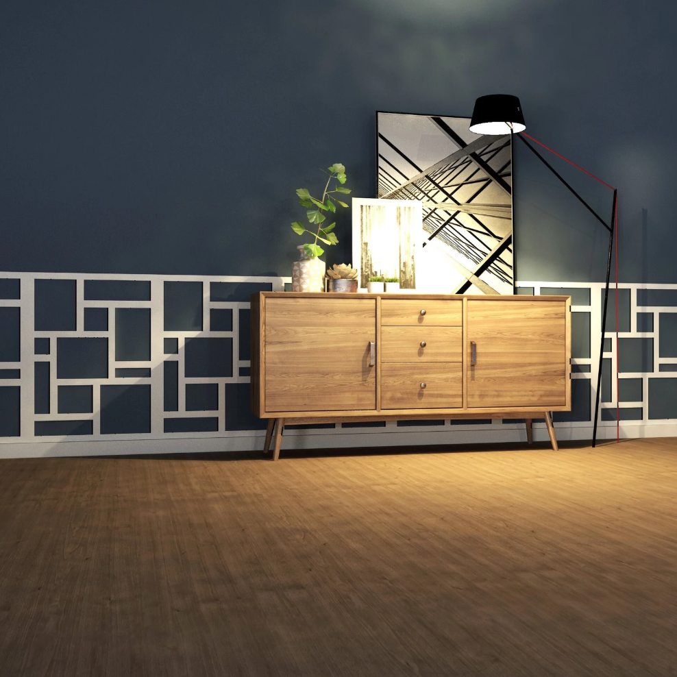 barcellona decorazione murale , bordi in legno, pannelli murali decorativi 3D, pannelli murali decorativi Dark Slate Gray Pannelli traforati