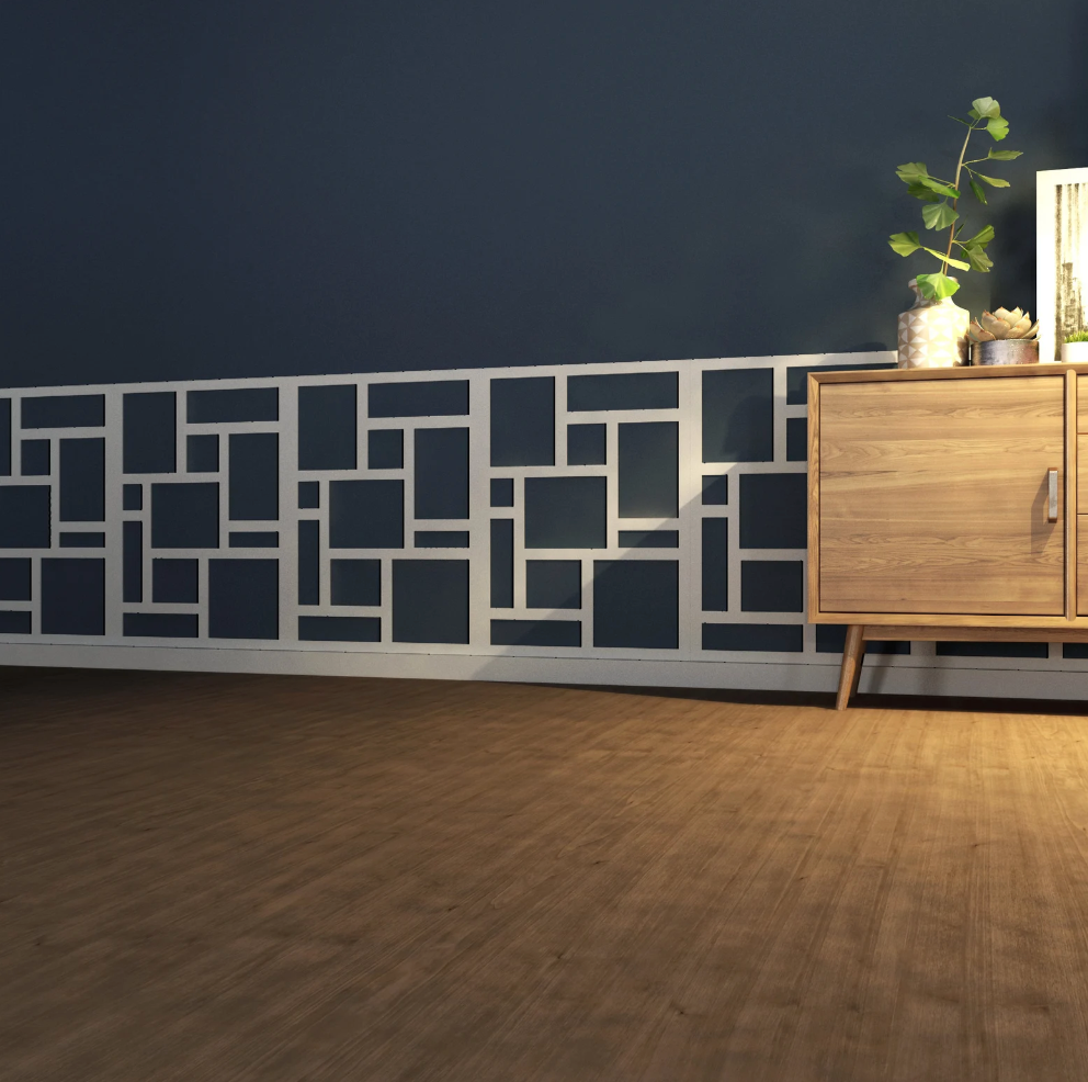 barcellona decorazione murale , bordi in legno, pannelli murali decorativi 3D, pannelli murali decorativi Dark Slate Gray Pannelli traforati