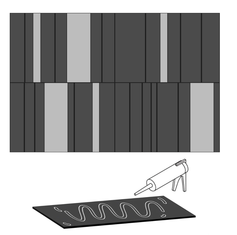 Pannelli decorativi mdf a specchio nero opaco scuro e argento, pannelli da parete 3D, facile installazione Dark Slate Gray Pannelli traforati