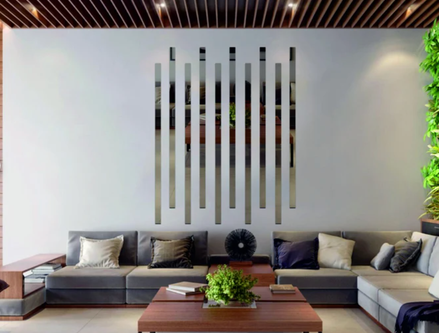 elegante set di 10 specchi da parete 3D, decorazioni per la casa o l'ufficio in acrilico nero oro argento, facile installazione fai da te, set decorativo per l'inaugurazione della casa Dark Gray Pannelli traforati