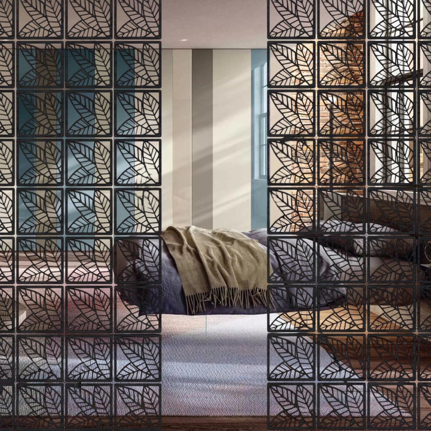 divisorio per stanza set da 12 pezzi Divisori sospesi in legno, Pannelli divisori traforati, Parete divisoria sospesa in legno, Paravento moderno, Divisorio decorativo per ristorante e casa Dark Slate Gray Pannelli traforati