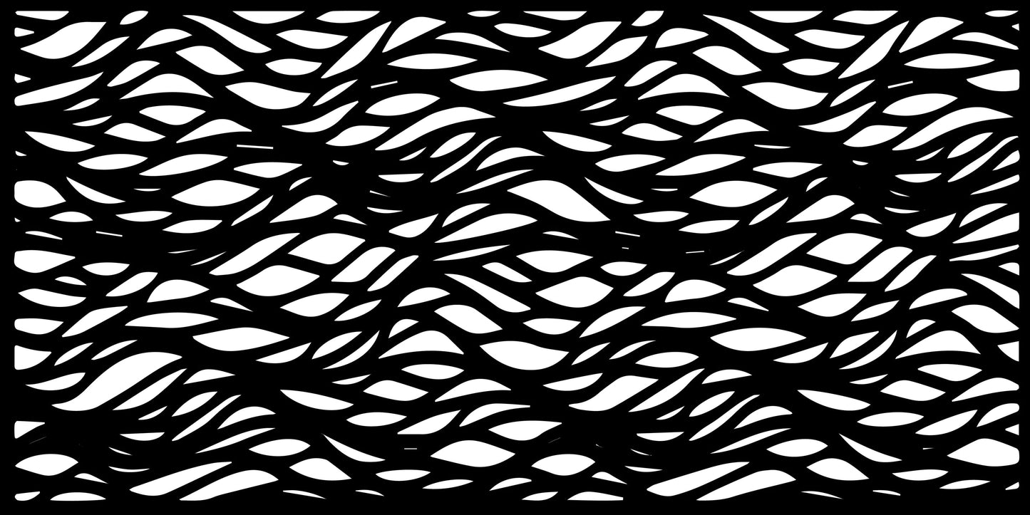Pannello Copritermosifone onde foglie– MDF o Pioppo 4 mm Black Pannelli traforati
