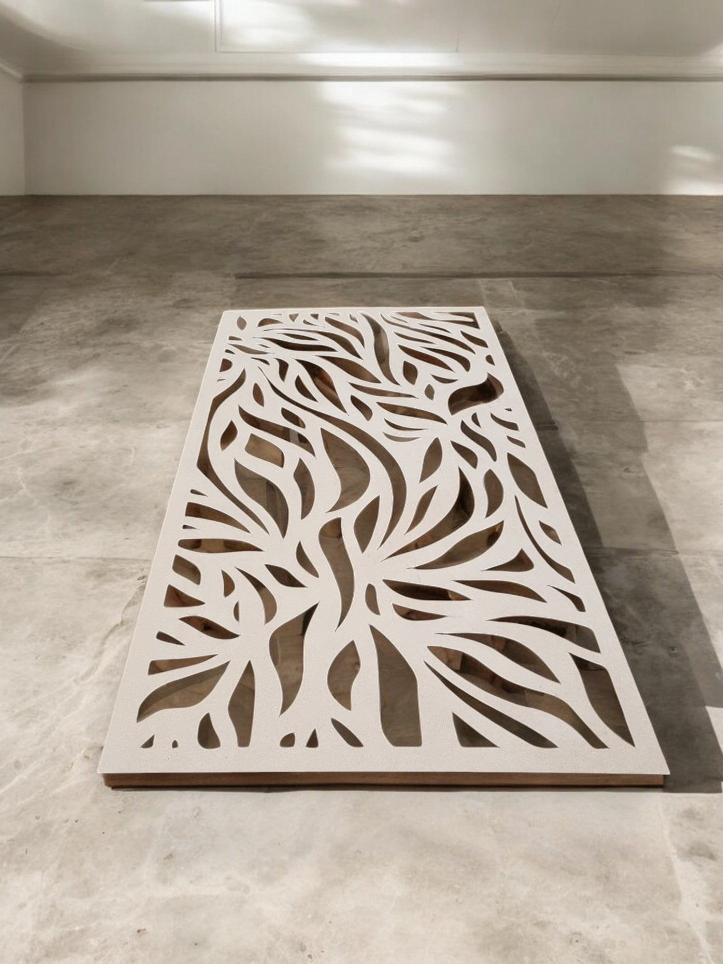 pannello foglie 2 moderno o legno traforato non verniciati interni esterni taglio laser decorazione casa, quadro, fai da te, separè Gray Pannelli traforati
