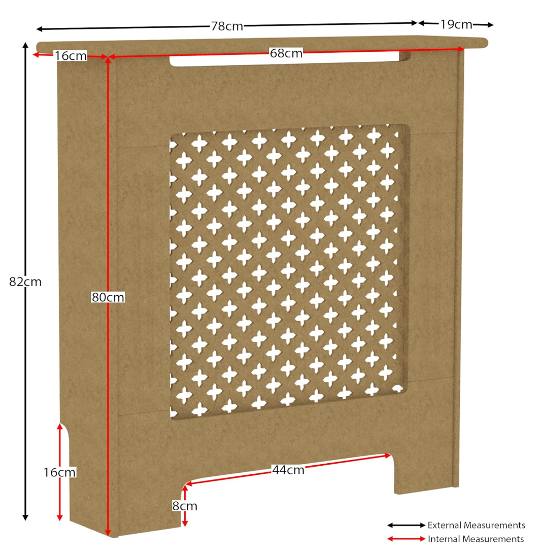copritermosifone in mdf da verniciare small Copertura non finita Tradizionale Non Verniciata MDF copriradiatore, Grande