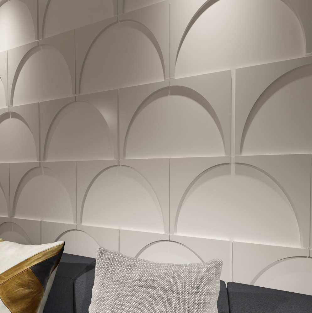 Bögen Boiserie Wandbild Boiserie 3D Holz Wandpaneele, einfach zu insta ...