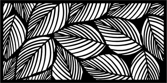 top panel modern leaves or perforated wood unpainted interior exterior laser cut home decoration, picture, DIY, divider